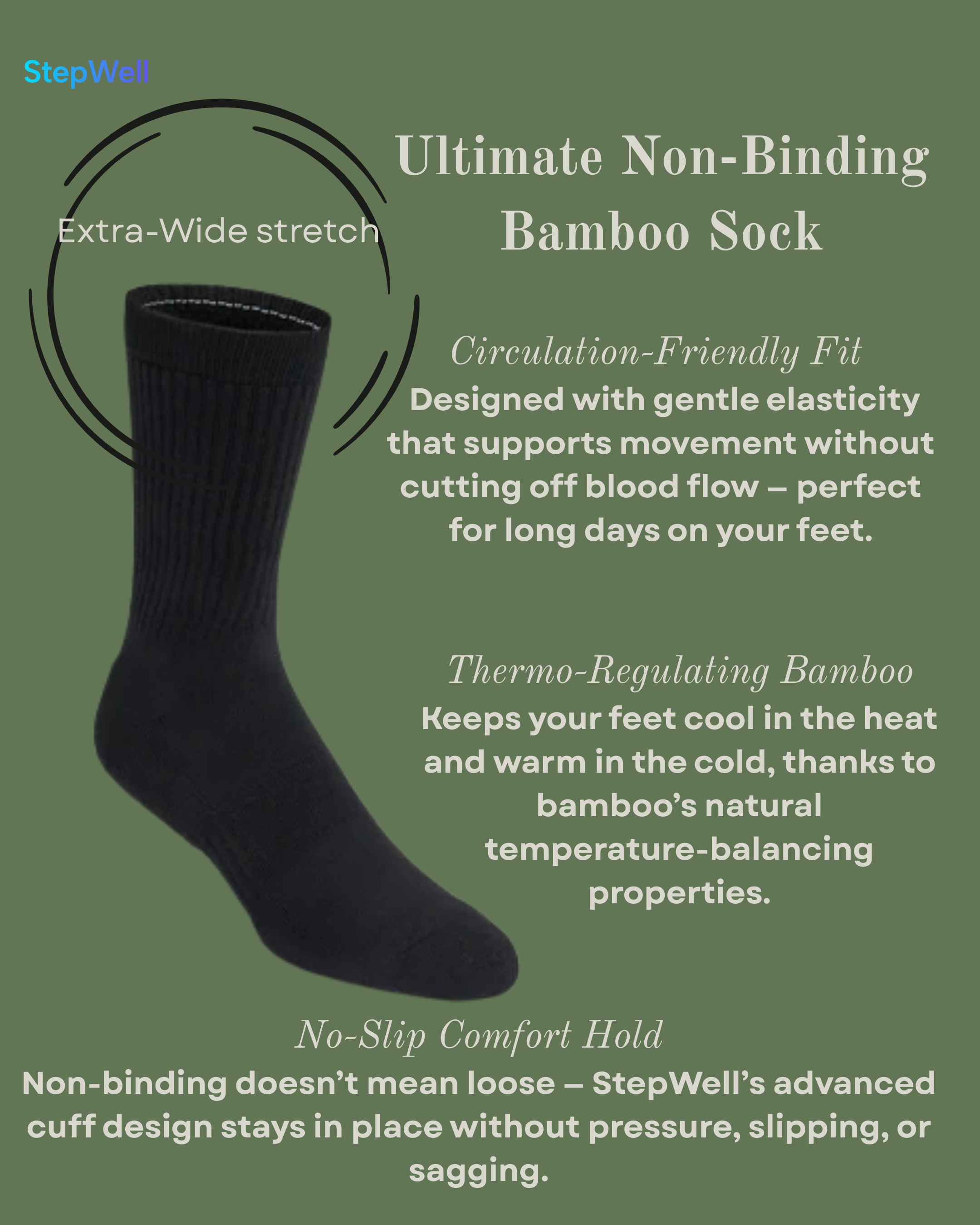 Crew Non-Binding Sock